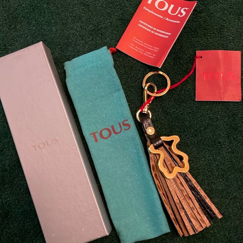 Tous key fob with tassel. New with tags.